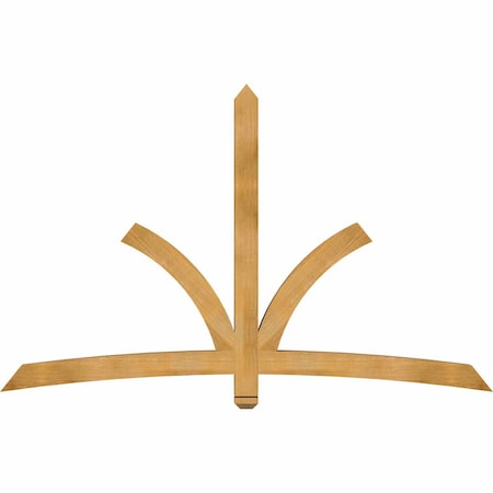 Ekena Millwork Davenport Rough Sawn Timber Gable Bracket, Western Red Cedar, 84"W x 53"H x 4"D x 4"F, 15/12 Pitch GBW084X53X0404DAV00RWR
